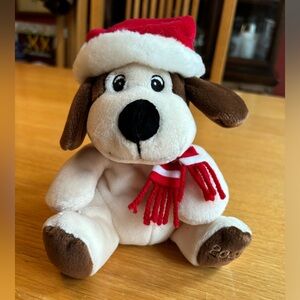 SEARS Christmas Plush Stuffed Beanbag Toy - Baxter Dog 2003